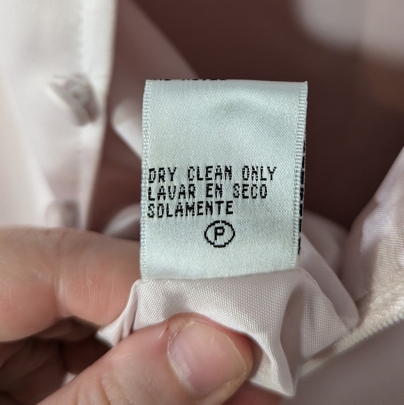 Vintage 80s David‎ Warren Floral Embroidered Baby Pink Satin Maxi Dress Size 12 - Picture 11 of 11